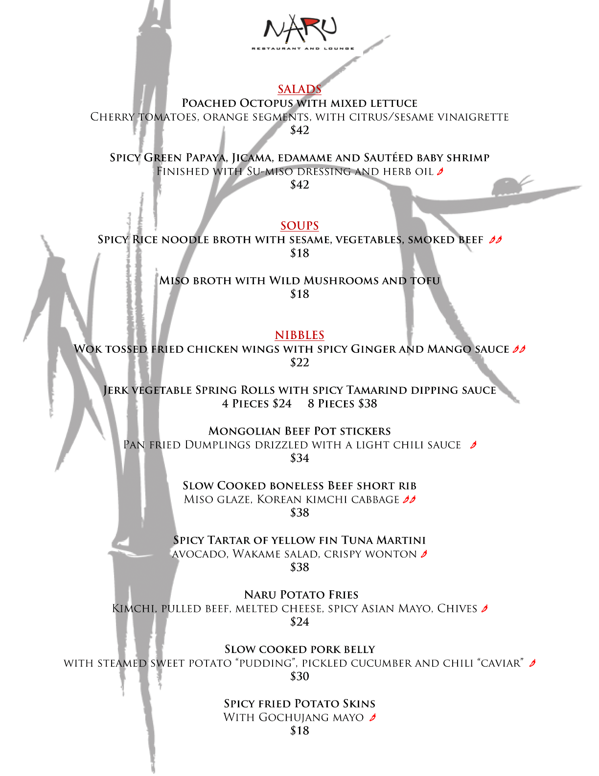 Menu – Naru